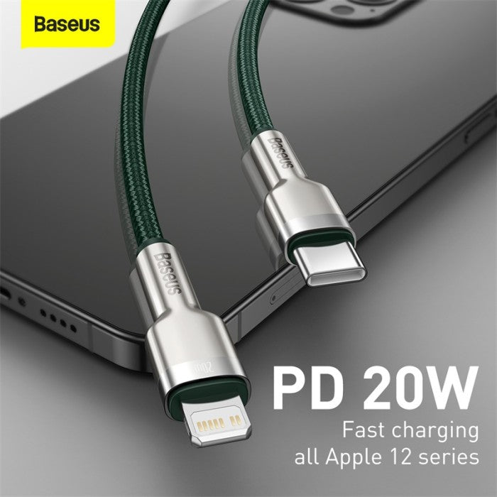 BASEUS Cafule Series Metal Data Cable Type-C to iP PD 20W 2m- CATLJK-B