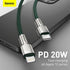 BASEUS Cafule Series Metal Data Cable Type-C to iP PD 20W 2m- CATLJK-B