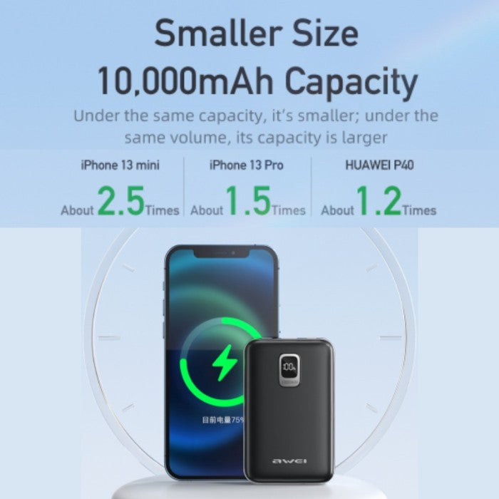 AWEI Powerbank 10000mAh Mini Portable Magnetic 22.5W