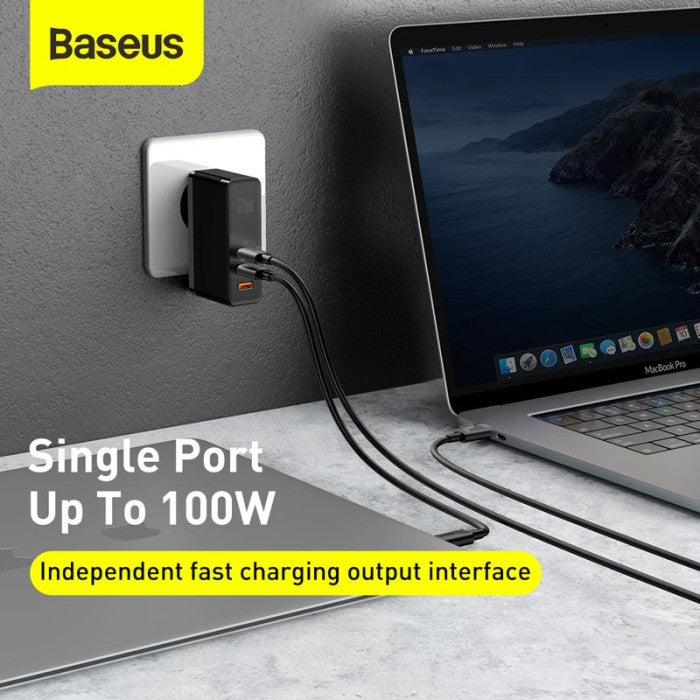 BASEUS Wall Charger GaN Mini Quick Charge PD C+C+A 120W - CCGAN-J