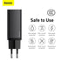 Baseus Charger GaN2 Lite 65W 45W PD QC PPS 3.0 Dual Port USB Type A C