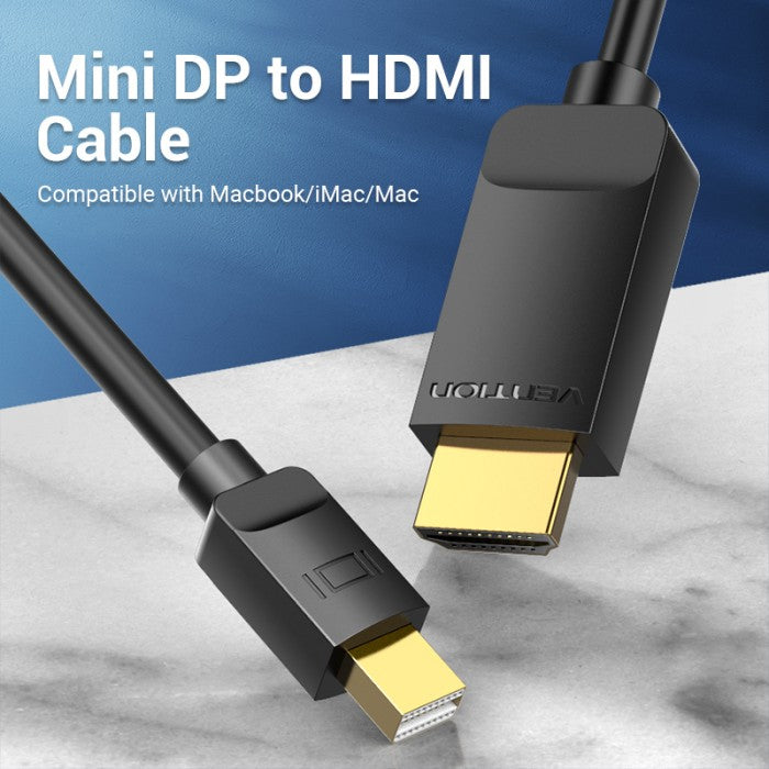 Vention Kabel Converter Mini DP to HDMI Male Cable 1M 2M 3M - HAB