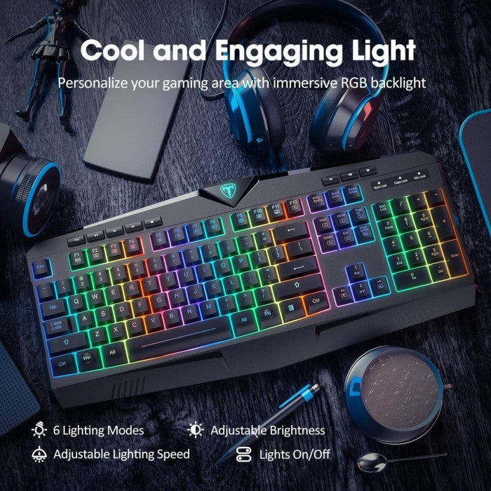 MPOW PICTEK RGB GAMING KEYBOARD USB WIRED KEYBOARD