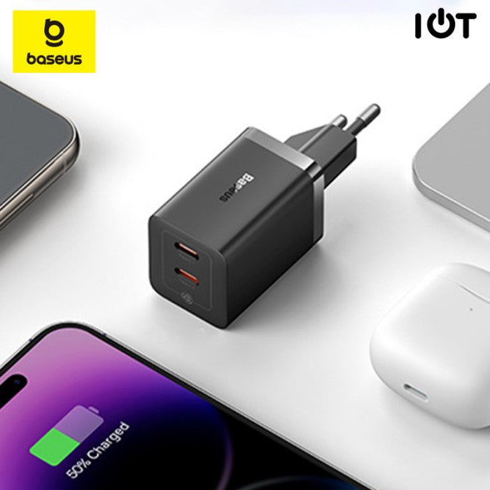 OS-Baseus GaN5 Pro Fast Charger C+C 40W EU Black
