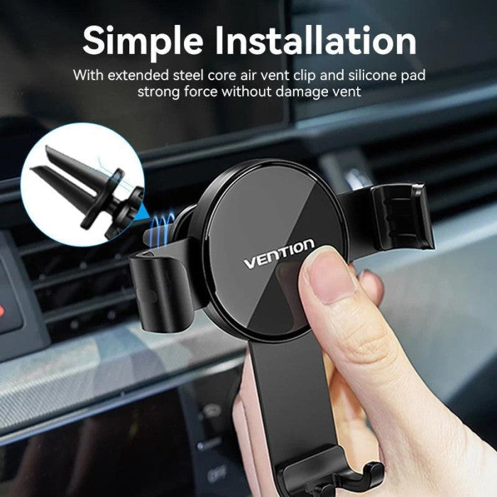 Vention Auto-Clamping Car Phone Mount With Duckbill Clip Square Fashion - KCT