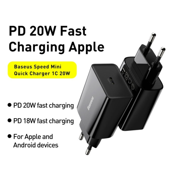 BASEUS Speed Mini Quick Charger 1C 20W EU CCFS-SN
