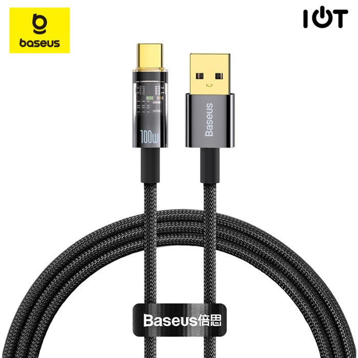 Baseus Explorer Series Auto Power-Off Data Cable USB to Type C 100W 1M