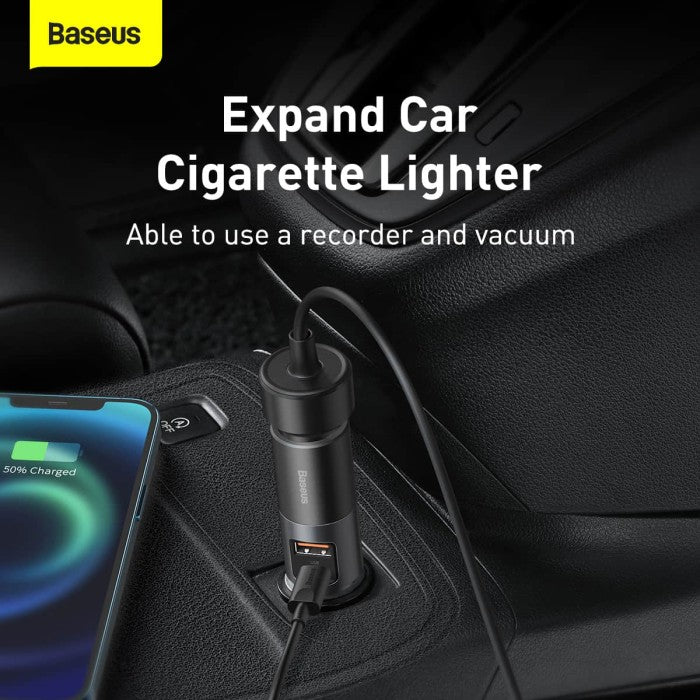 BASEUS Fast Car Charger w/ Cigarette Lighter Port U+C 120W CCBT-C