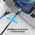 Vention Kabel Charger USB A to Lightning 2.4A MFI Fast Charging Gray - LAB