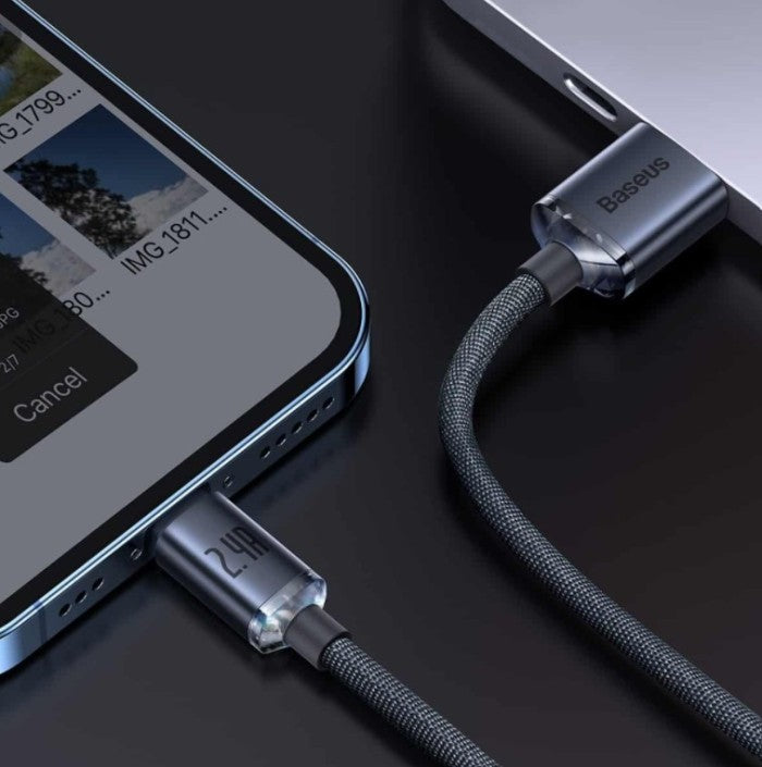 BASEUS Crystal Shine Series Fast Charging Data USB to iP 2.4A CAJY0