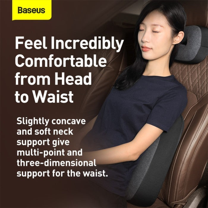 Baseus Floating Car Headrest Bantal Leher Kepala - CRTZ01-B