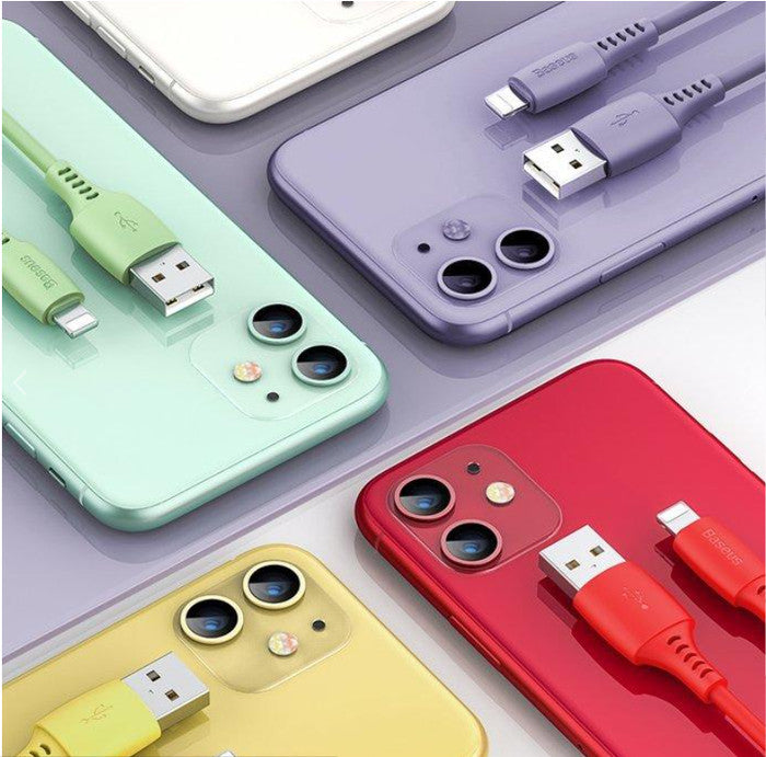 BASEUS Colourful Cable USB For iP 2.4A 1.2m CALDC