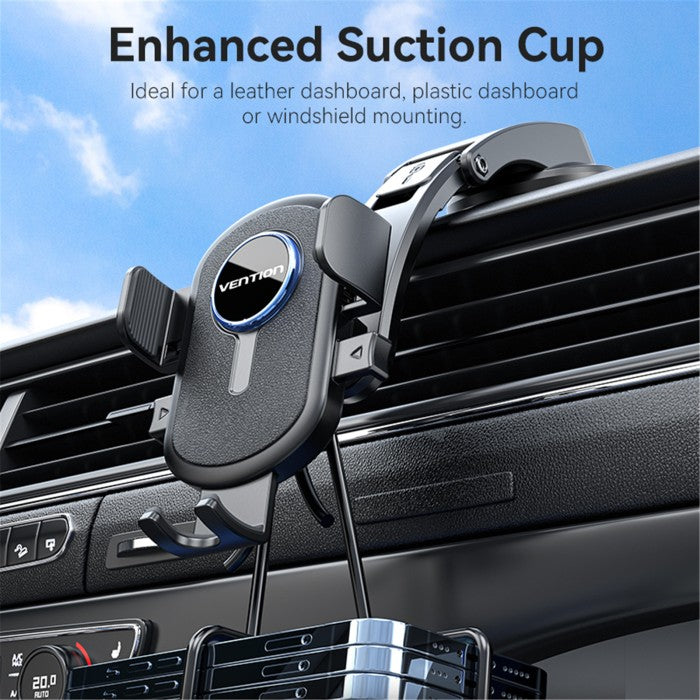 Vention One Touch Clamping Car Phone Mount with Suction Cup - KSC
