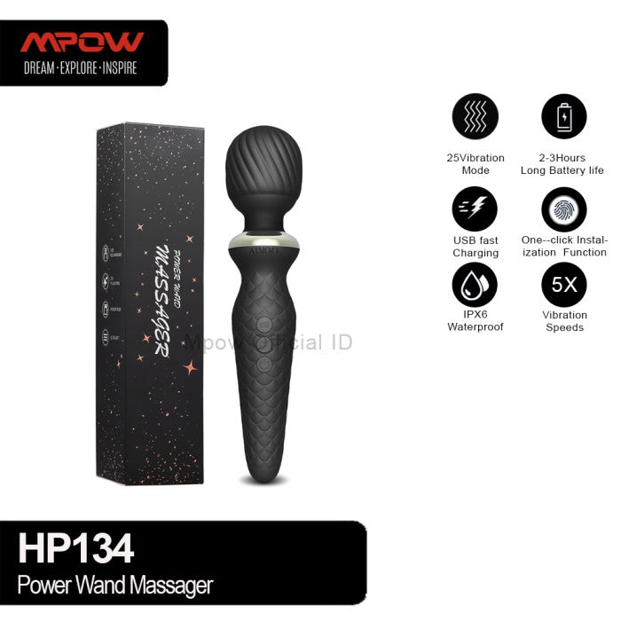 MPOW - ATMOKO Wand Massager Wireless Handheld AMHP134AB