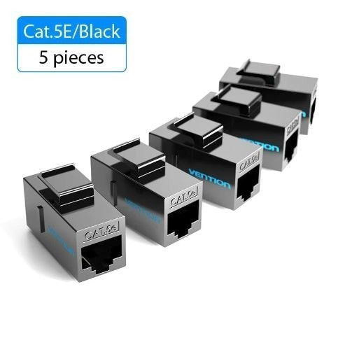Vention Adapter Barrel Konektor RJ45 Cat 5e Keystone Jack Coupler Female to Female - VDD-B10