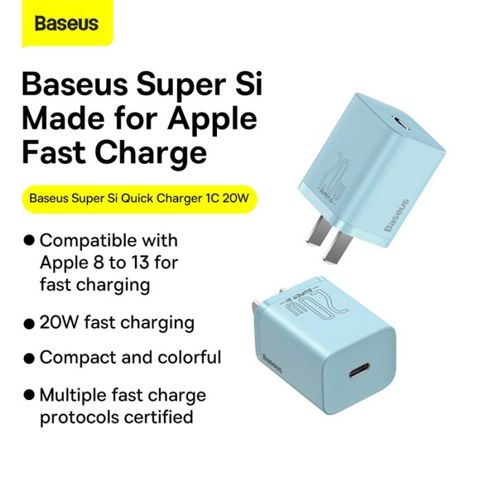 BUNDLING - Baseus Super Si Quick Charger 1C 20W CN