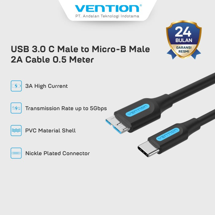 Vention Kabel Data USB Type C To Micro B High Speed - CQA