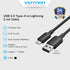 Vention Kabel Charger  USB A To Lightning 2.4A - LAM