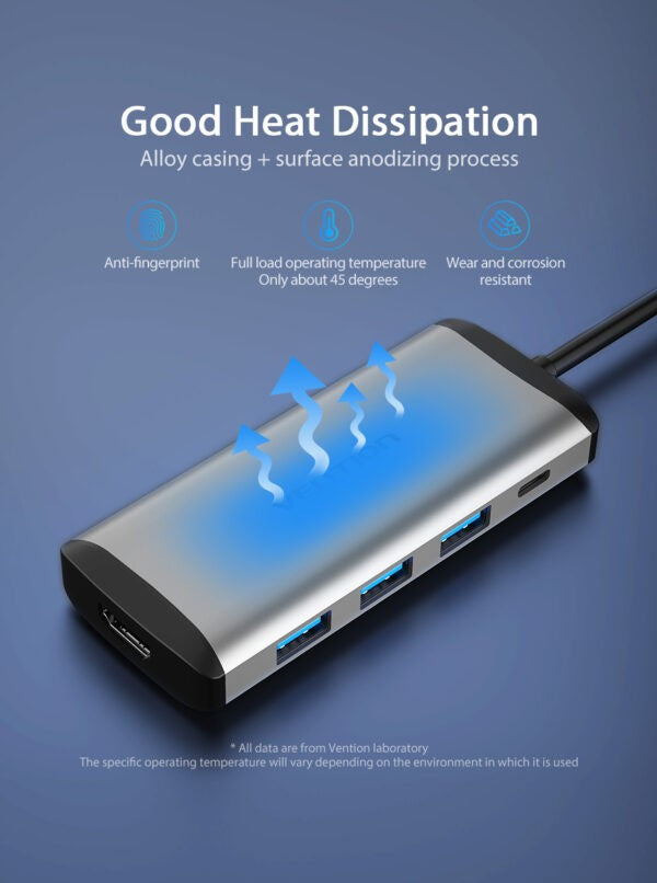 Vention Converter USB Type C to HDMI USB 3.0 PD 0.15M Metal Type - CNB