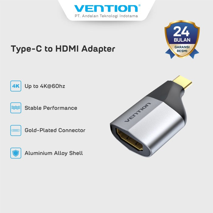 Vention Adapter Alloy Type-C to HDMI 2.0 Converter - TCA