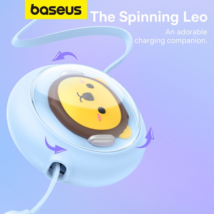 Baseus Leo Retractable Charging Cable 3-in-1 USB to M+L+C 3.5A 1.1m