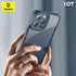 Baseus Crystal Phone Case Hard Case for iPhone 13 Pro with TPU Frame - Biru