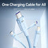 Vention Kabel Data Charger 3 in 1 USB A 2.0 to USB Type C/Micro/Lightning 2A 3A 6A 120W - CTR