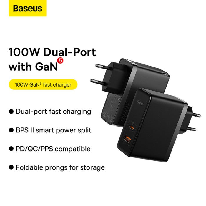 Baseus GaN5 Pro Fast Charger C+U 100W EU