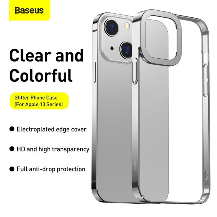 Baseus Glitter Phone Case For iP 13 2021 Silver