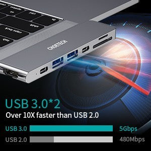 Choetech HUB-M14 HUB Adapter Multi Port 7 in 1 USB-C Thunderbold 4K HDMI USB 3.0