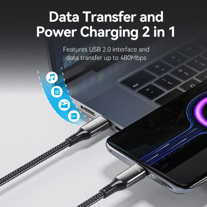 Vention Kabel Charger USB Type C to C 100W 5A Fast Charging - CTK