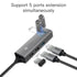 BASEUS Cube Type-C to USB3.0*3+USB2.0*2 HUB Adapter Dark gray CAHUB-D