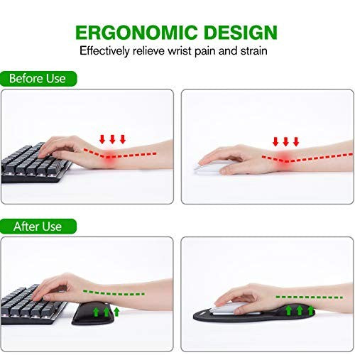 MPOW VicTsing Wrist Rests for Keyboard and Mouse - VTPC237AB