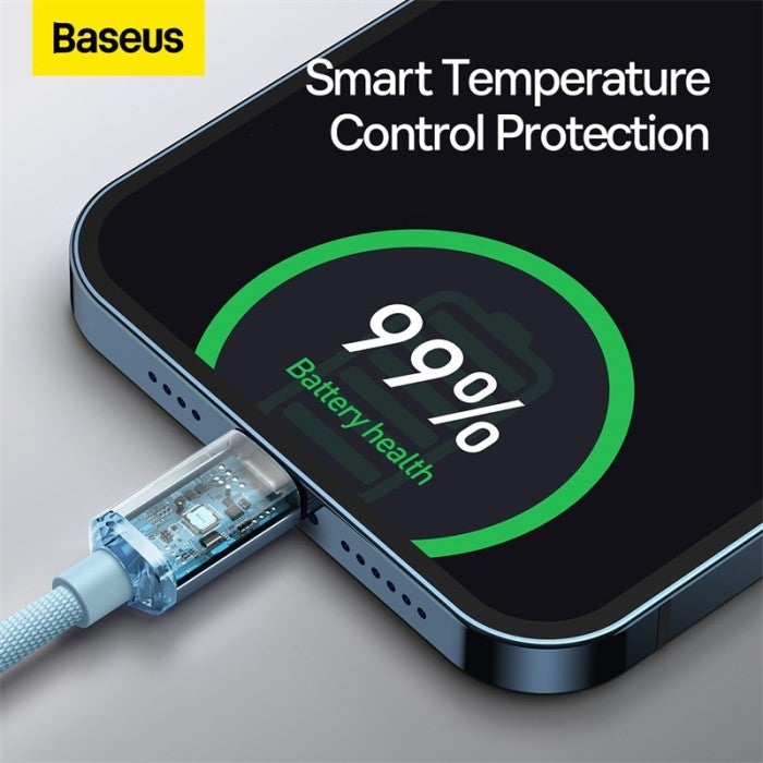 BASEUS Kabel Crystal Shine Fast Charging Data Type-C to iP 20W-CAJY001
