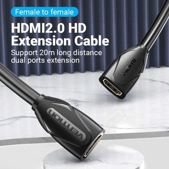 Vention Kabel HDMI 2.0 Extension Cable Female to Female 4K 60Hz 1080P 18Gbps High Speed - AAX
