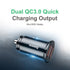 Baseus Quick Car Charger Circular Plastic A+A 30W Dual QC3.0