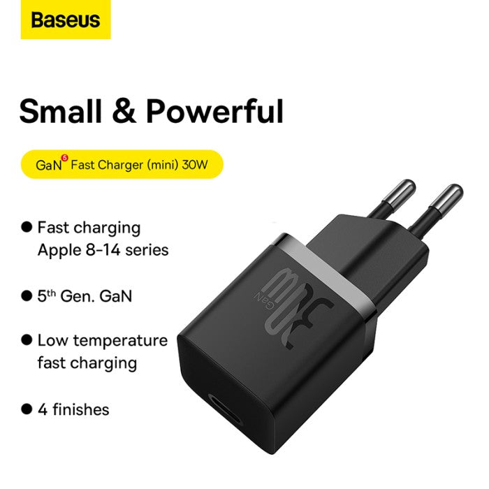 Baseus GaN5 Fast Charger Adaptor (mini) 1C 30W EU