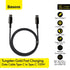 Baseus Tungsten Gold Kabel Charger Type C to C 100W 1M - CATWJ-01