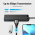 Vention HUB USB 3.0 4 Port Hub with USB Type C 2in1 Interface 0.15M ABS Power Supply - CHT
