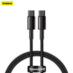 BASEUS Tungsten Gold Fast Charging Cable Type-C to Type-C 100W CATWJ-A