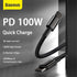 BASEUS Tungsten Gold Fast Charging Cable Type-C to Type-C 100W - CATWJ
