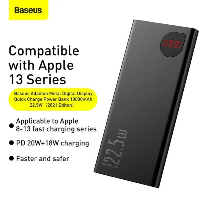 BASEUS Adaman Metal Digital Display QC Powerbank 10000mAh 22.5W PPAD