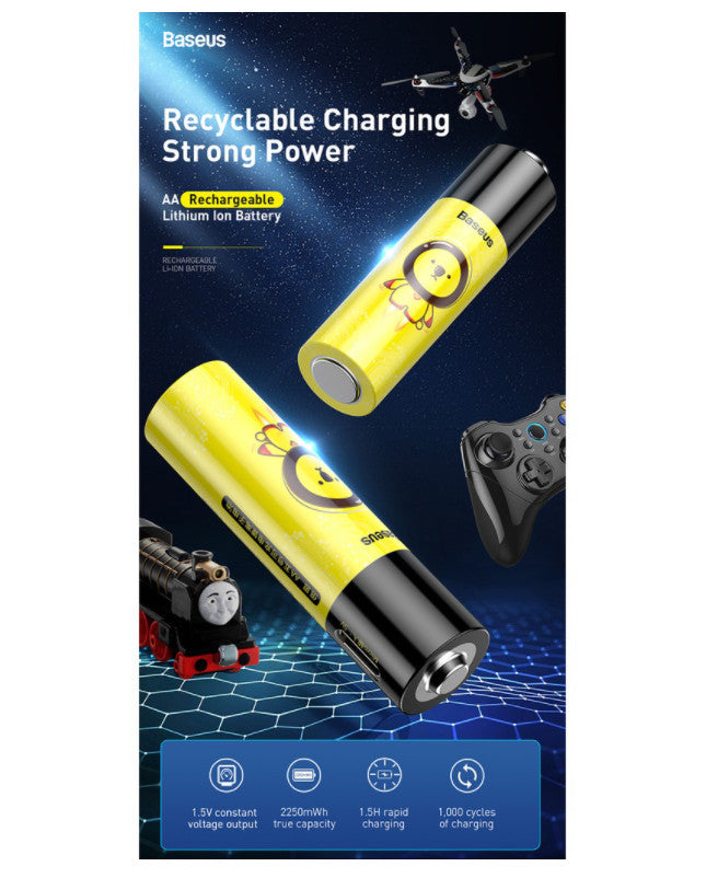 Baseus AA Rechargeable Li-ion Battery PCWH