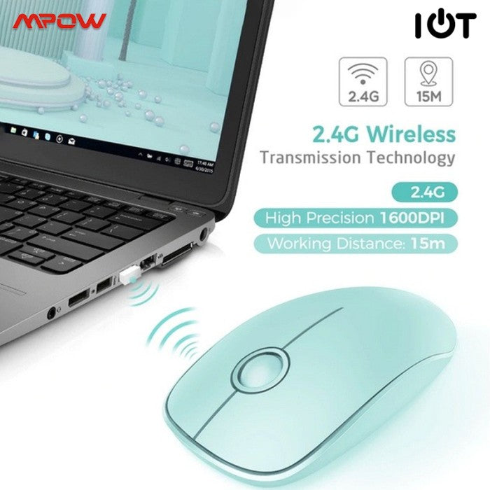 MPOW Wireless Mouse 2.4G with USB Nano Receiver - GEPC071B