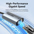 Vention Adapter Converter 2in 1  USB Type A / USB Type C to Gigabit Ethernet Network LAN Cat 6 1000Mbps ABS - CFQ