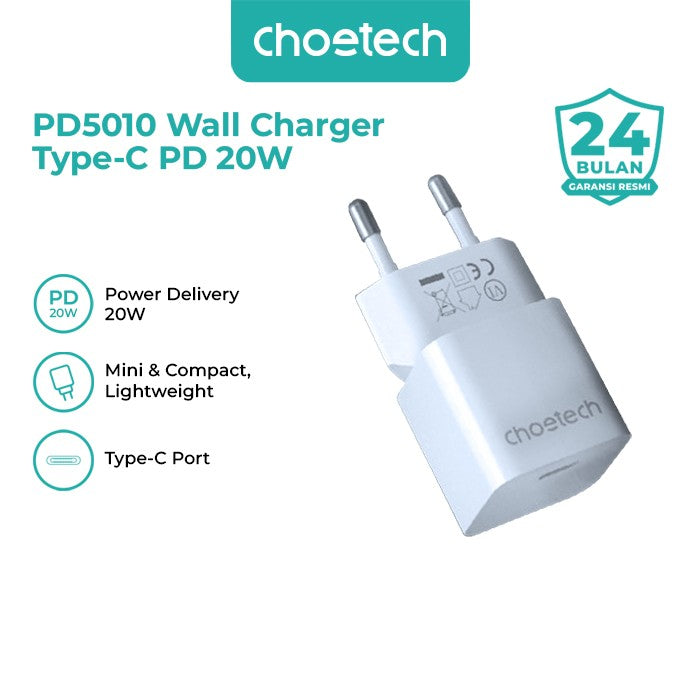 Choetech PD5010 Charger 20W PD USB Type C Iphone Ipad Power Delivery