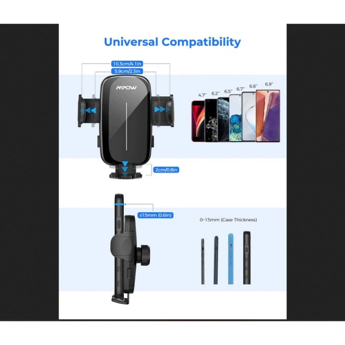 Mpow Windshield Dashboard Car Phone Holder - MPCA159AB