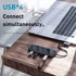 BASEUS Multi-functional HUB (Type-C to 4xUSB3.0+PD) Deep gray CAHUB-EZ