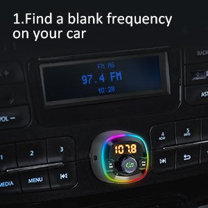 MPOW VTIN (Upgraded Version) FM Transmitter Bluetooth forCar GEBH466AD