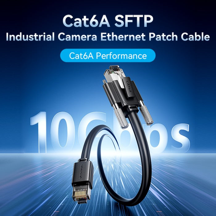 Vention Kabel Lan Ultra Flexible Cat6A SFTP Industrial Camera Ethernet Patch Cable RJ45 40Gbps 2000Mhz 1M 2M 3M 5M 7M 8M 10M - IBU